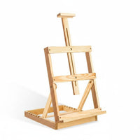 Large Work Surface Foldable Table Easel Beech Wood Desktop Sketching Easel Table Top Art Designed for Children, Beginners