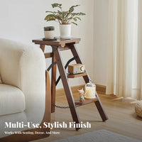 transformable Ladder Chair 2-in-1 Design Kitchen Seat Space-Saving for Living Room