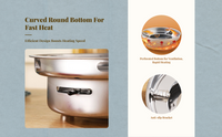 Alcohol Stove, Stainless Steel Hot Pot Cooker, Portable