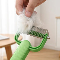 Cat Brush and Dog Brush 3-Pack for Deep Combing, Versatile Cat Comb and Dog Comb Set for Knots Mats, Cat Grooming Kit with a Curved Handle