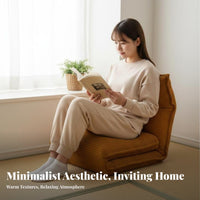 Adjustable backrestrest Lounger Sofa Bed Function Adjustable Floor Lounger Foldable Design Support for Apartment Dwellers