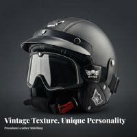 Long-Lasting ABS Shell 3/4 Motorcycle Helmet Quick Release Buckle 3/4 Uncovered Face Motorcycle Helmet Removable Lining Riding Gear Breathable Interior for Men, Women, Motorcyclists, Cruising, Commuting