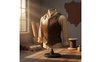 Nordic Cosplay Vest Leather Chest Vintage Design Faux Leather Half-Cuirass for Cosplayers, Themed Parties, Halloween