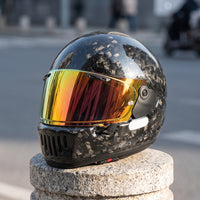 Carbon Comprehensive Coverage Face | Fiberglass, Full Face Motorbike Helmet, for long-distance riding