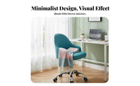 Upholstered Rolling Chair Comfortable for Long Sitting Desk Seat Modern Design