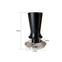 Espresso Tamper with Ridged Base Stainless Steel Espresso Tamper Matte Black Consistent Pressure for Home Baristas