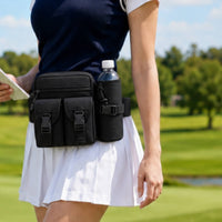 Waist Bag with Cup Holder Wearable Golf Waist Bag Fanny Pack with Water Bottle Holder Compact Golf Fanny Pack Lightweight