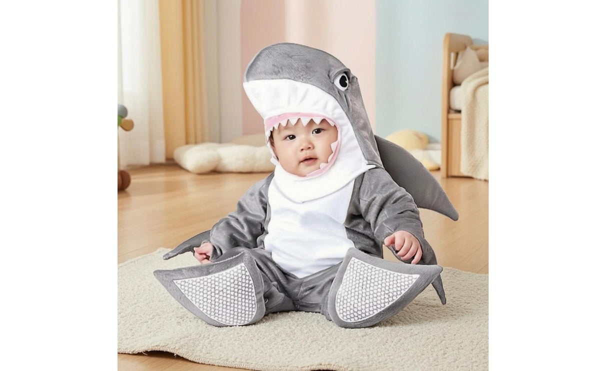 3D Small Sea Creature Costume | Full-Body, Infant Shark Jumpsuit, for Halloween