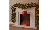 Ornament Ball with Hanging Cap Matte Christmas Ball Ornaments Christmas Ornament Spherical Bauble Traditional for Mantel