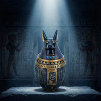 Anubis Figurine Jar Collectible Resin Anubis Sculpture Gift for Living Room