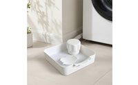 Square Washing Machine Drain Tray Plastic Washing Machine Drain Pan Waterproof Appliance Leak Tray with Inserts Leak-Proof for Homeowners, Laundry Room