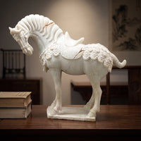 Horse Figurine Tabletop Horse Sculpture with Base Retro Equestrian Figurine for Home Stylists, Art Collectors, Living Room, Entryway, Bookshelf