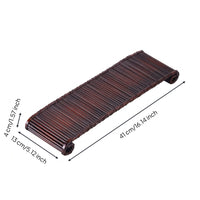 Bamboo Tea Tray Natural Bamboo Tray with Woven Surface Shallow Sturdy for Hosts, Tabletop Organization