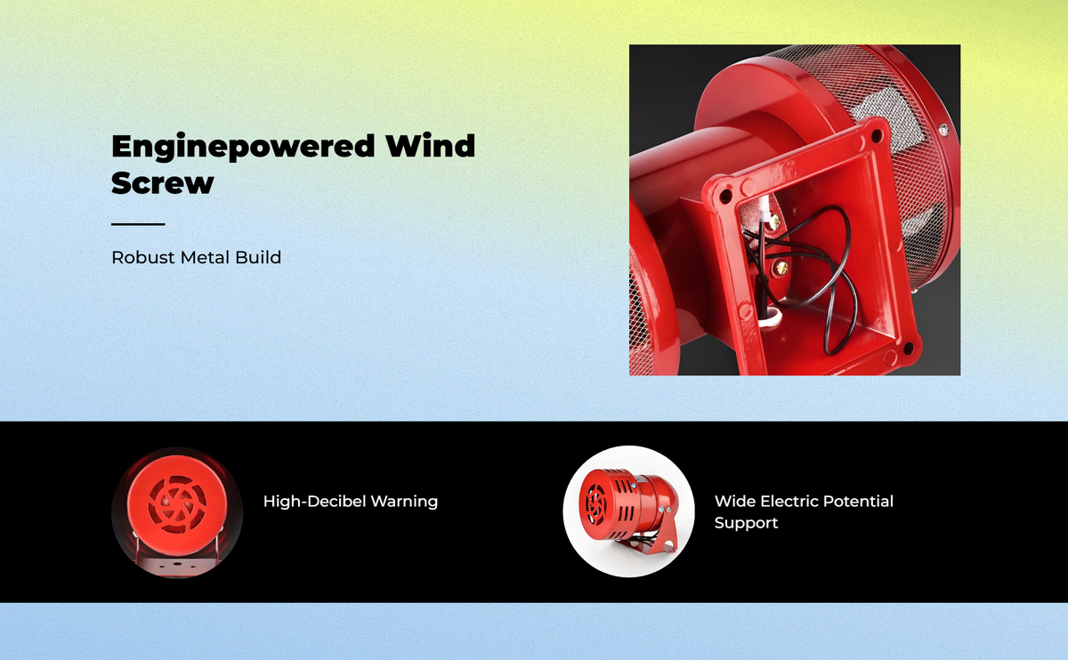 Engine Alarm System, High-Decibel Emergency Alert Horn