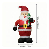 Inflatable Decoration with Candy Cane Indoor Christmas Inflatable Santa Inflatable Santa Outdoor Festive for Homeowners, Yard