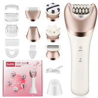 6-in-1 Electric Hair Trimmer for Women, Body Groomer, USB Charging