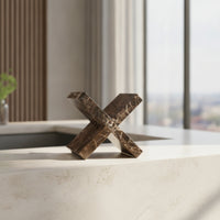 Geometric Sculpture Polished Marble Sculpture Architectural for Reception Area