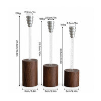 3 Pieces Modern Candlestick Holder Transparent Taper Candle Holder Home Decor Accent Cylindrical