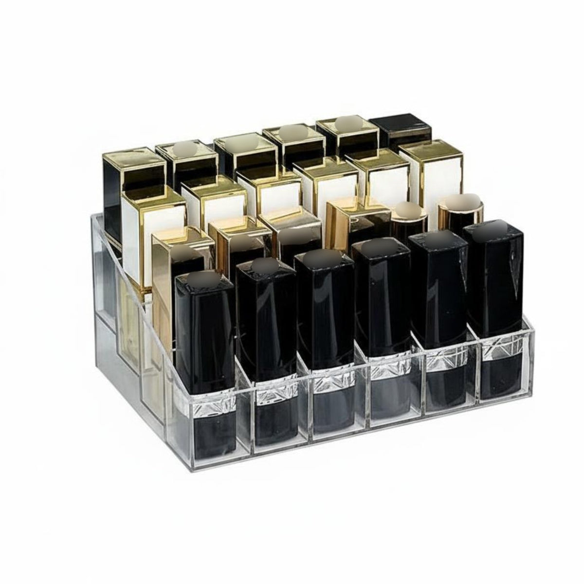 Multicompartment lip colorstick Holder Space Saving Cosmetic Organizer for Bedroom, Students