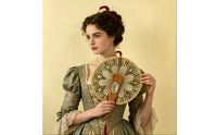 Fan with Mirror Antique-Style Pleated Hand Fan Ornate for Collectors, Entertainers, Home Decor, Photoshoots, Stage Props
