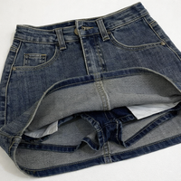 Mini Skirt Denim for Women with High Waisted Flared Fit,Ressed Ladies for Casual Summer Wear, Plus Size UK