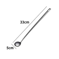 Long Handle Measuring Spoon Easy to Clean Long Handle Soup Spoon Mirror Polished