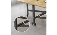 Space-Saving Folding Dining Table with Casters Sturdy Folding Dining Table Stable Furniture Long-Lasting for Kitchen