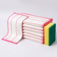 Oil-Resistant 10-Layer Dish Cloths, 30cm x 30cm Kitchen Cleaning Cloths, High-Absorbency Sturdy Kitchen Cloth, 3 Pack