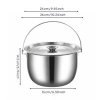 Lard Rendering Can with Strainer Easy to Clean Multi-Purpose Cooking Pot