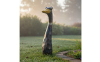 Screaming Chicken Statue Weather-Resistant Resin Googly Eye Duck Figurine