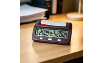 Compact Digital Chess Clock Portable Digital Chess Timer Lightweight Board Game Timer Long-Lasting for Tournaments