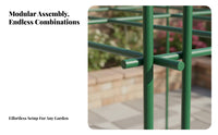 Sturdy and Long-Lasting Steel Pipe Plant Trellis Rust-Resistant Vine Climbing Rack Wide Application Vining Plant Arbor Multi-Purpose for Gardeners, Homeowners, Flower Enthusiasts, Courtyard, Backyard, Balcony, Rooftop