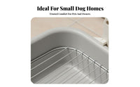 Dog Litter Box with Steel Mesh Detachable Design Dog Potty Tray with Grate Mesh Training Toilet Portable Pet Pee Pad Holder