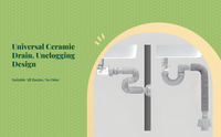 Ceramic drain plug blocks odor