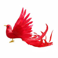 Colorful Design Long-Tailed Bird Ornament Photo Prop Phoenix Bird Decoration Feathered Home Decor Lifelike for Living Room