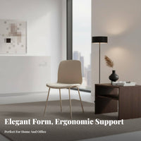 Molded Shell Chair Minimalist Design Dining Seating Armless for Adults, Students