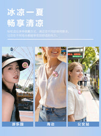 跨境便携式爆款小旋风便携卡扣小风扇迷你挂腰手持随身无叶夹扇跨
