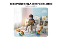 Abstract-Back Cushiony Chair Modern Minimalist children's Seating Solid Wood