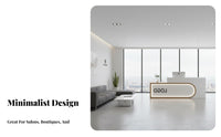 Modern LED Reception Desk Stylish and Functional Company Reception Table Easy Assembly Retail Cashier Stand for Business Owners, Lobby