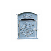 Floral Relief Rustic Decorative Post Box Vintage Wall Mailbox Weathered Finish