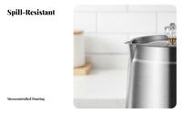 Stainless Steel Oil Strainer Pot Large Capacity Strain Can Meat Pan Drippings Container with Strainer