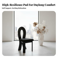 Mermaid Backrest Chair French Retro & Design Dining Seat Fully Assembled Artistic Design for Homeowners, Adults, Kitchen, Home