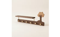 Wall Mounted Coat Rack Solid Wood Coat Rack with Shelf Modern Rustic Sturdy for Entryway, Bedroom