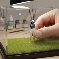 Female Figurine Hand-Painted Scale Model Figure Realistic Design Diorama People for Display