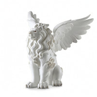Winged Lion Sculpture Majestic Winged Lion Statue Art for Entryway, Tv Cabinet
