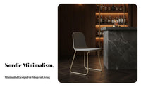 Wireframe Leisure Chair Nordic Aesthetic Indoor Furniture Minimalist Design Curved Rearrest for Homeowners, Adults, Bar