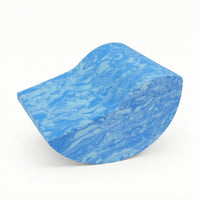 Puffy-Shaped Balance Rocker Marbled Mind-Body Practice Block with Curved Bottom Portable Exercise Wedge Stable for Yogis