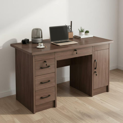 Computer Desk Sturdy and Stable Computer Desk with Storage Spacious Desktop PC Laptop Workstation for Students, Professionals, Bedroom, Living Room