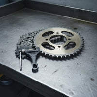 Motorcycle Chain and Sprocket Set High Tensile Strength Motorcycle Drive Chain Sprocket Kit for DIY Enthusiasts