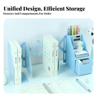 Space Saving Expandable Bookend Large Capacity Expandable Book Stand Polished Edges for Students, Teachers, Study Room, Library, Bedroom